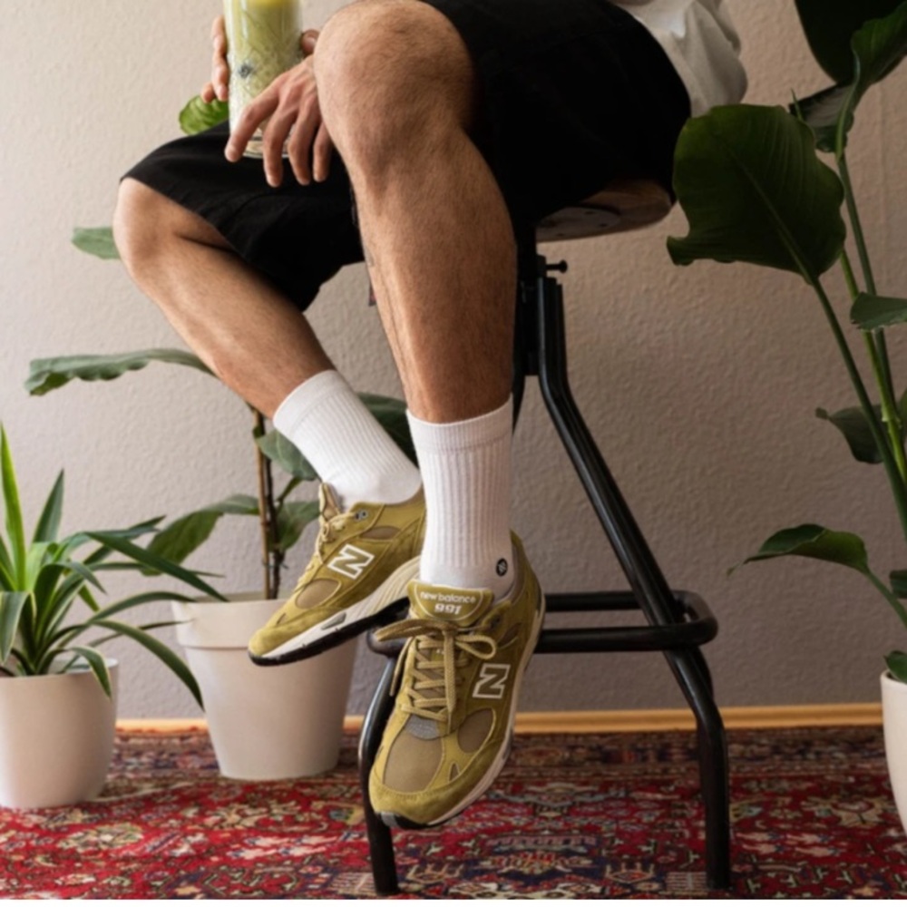 New Balance 991 Made in UK Green Moss Sneakers